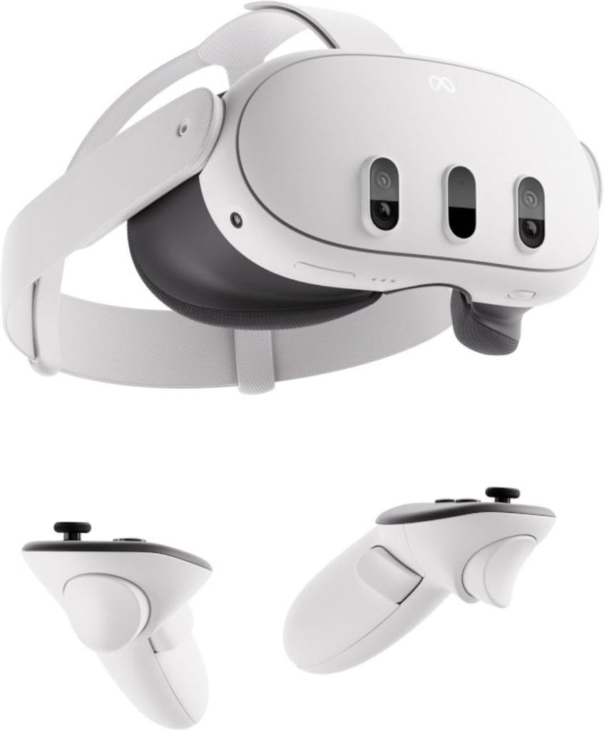 Meta Oculus Quest 3 S White Headset and joy sticks